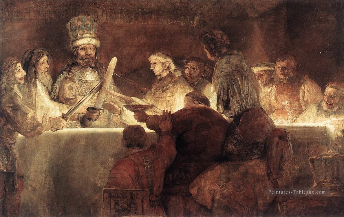 La Conspiration des Bataves Rembrandt Peintures à l'huile